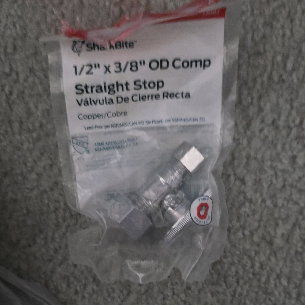 Silver Straight Stop Valve